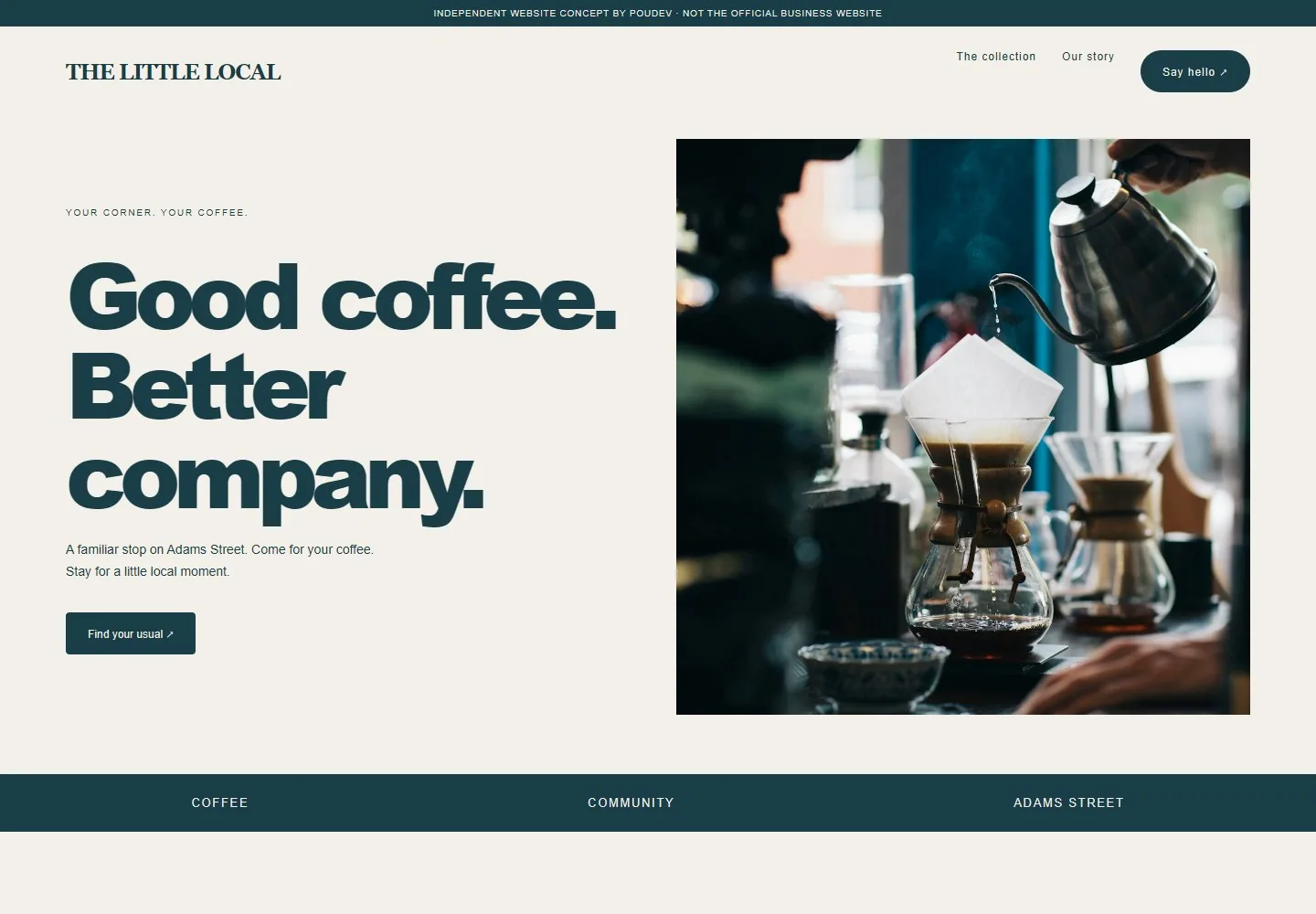 The Little Local website design preview